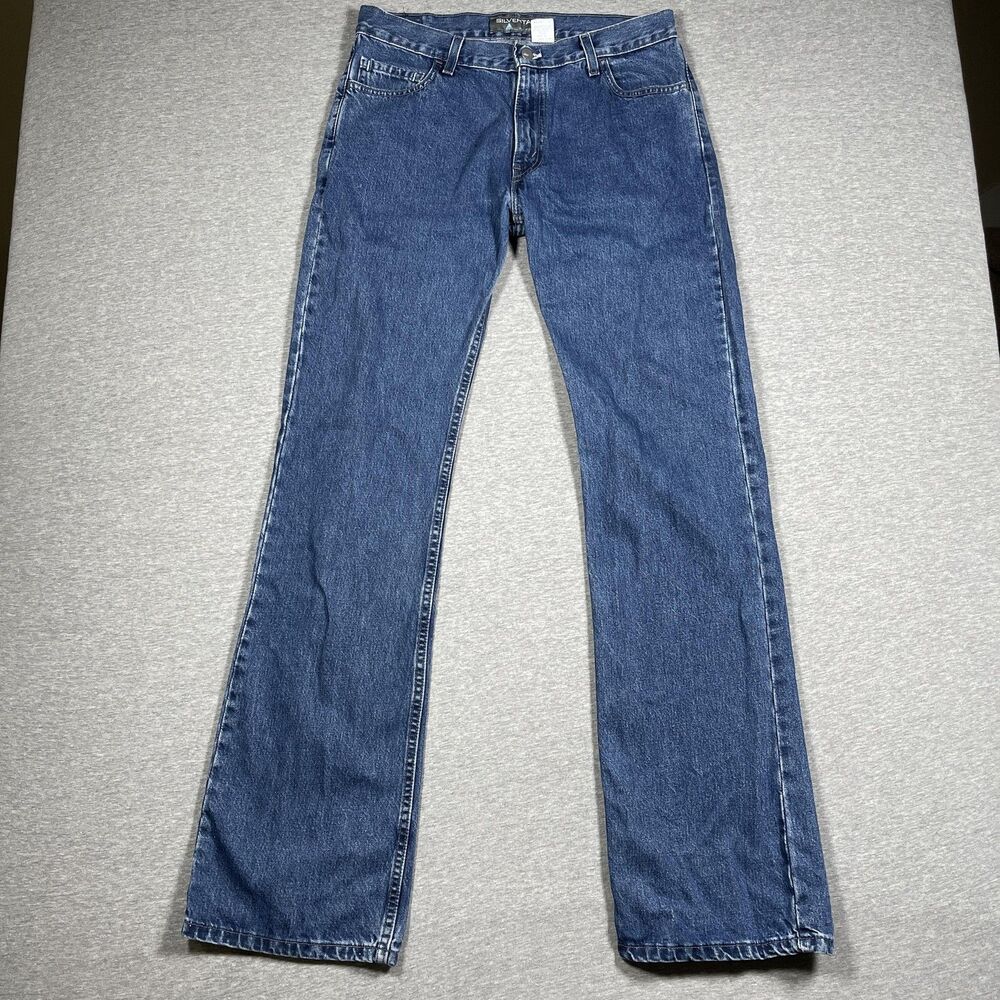 VTG Levi's SilverTab Boot Fit Jeans Mens 32x36 Blue Medium Wash Bootcut
